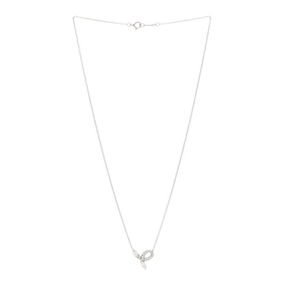 Tiffany Platinum Diamond Victoria Bow Necklace 3 of 5