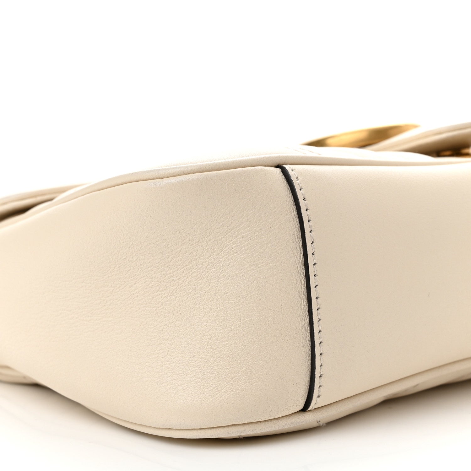 Gucci Calfskin Matelasse Small GG Marmont Shoulder Bag White 9 of 11