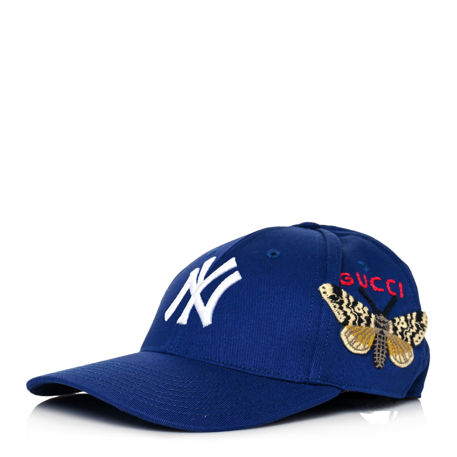 Gucci X MLB Cotton NY Yankees Baseball Hat 57-61 Blue 1 of 8