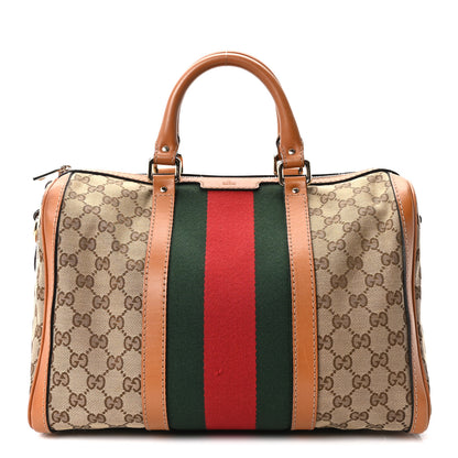 Gucci Monogram Vintage Web Medium Boston Tobacco 1 of 10