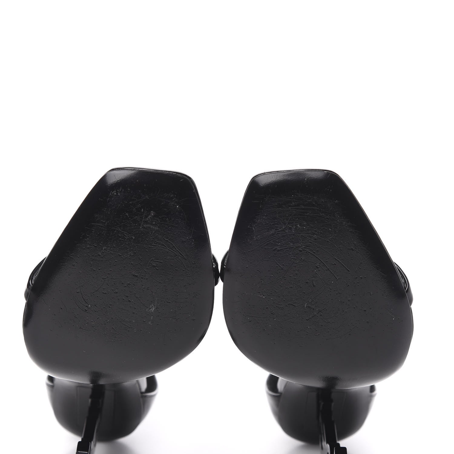 Saint Laurent Patent Calfskin Opyum 110 Sandals 38 Black 6 of 9