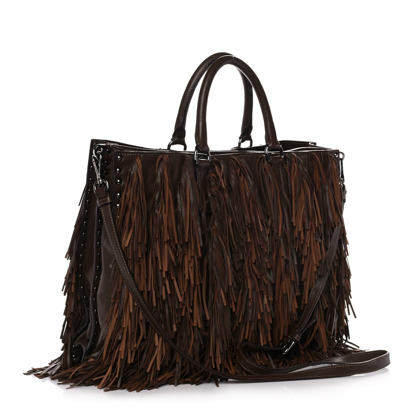 Nappa Fringe Shopping Tote Noce