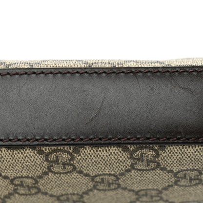 Gucci GG Supreme Monogram Medium Flat Messenger Bag Beige Brown 13 of 14