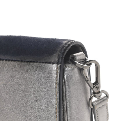 MCM Metallic Calfskin Crossbody Bag Silver 5 of 6