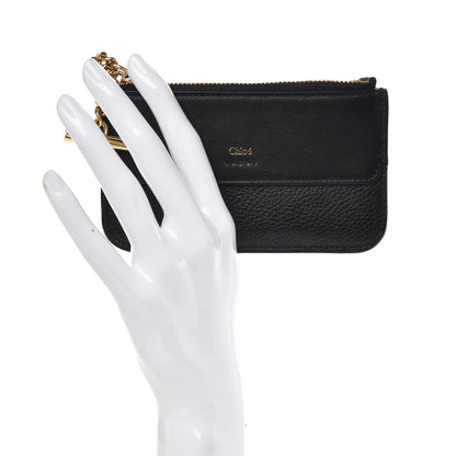 Chloe Grained Calfskin Drew Card Holder Black 2 of 9