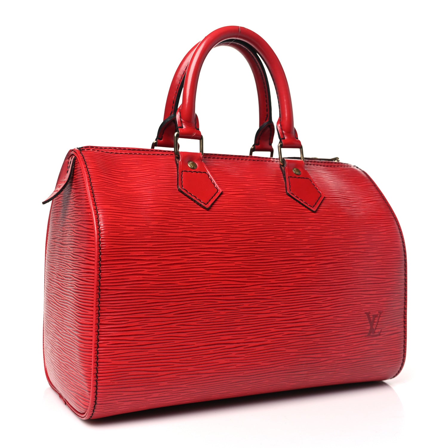 Louis Vuitton Epi Speedy 25 Castillan Red 3 of 14