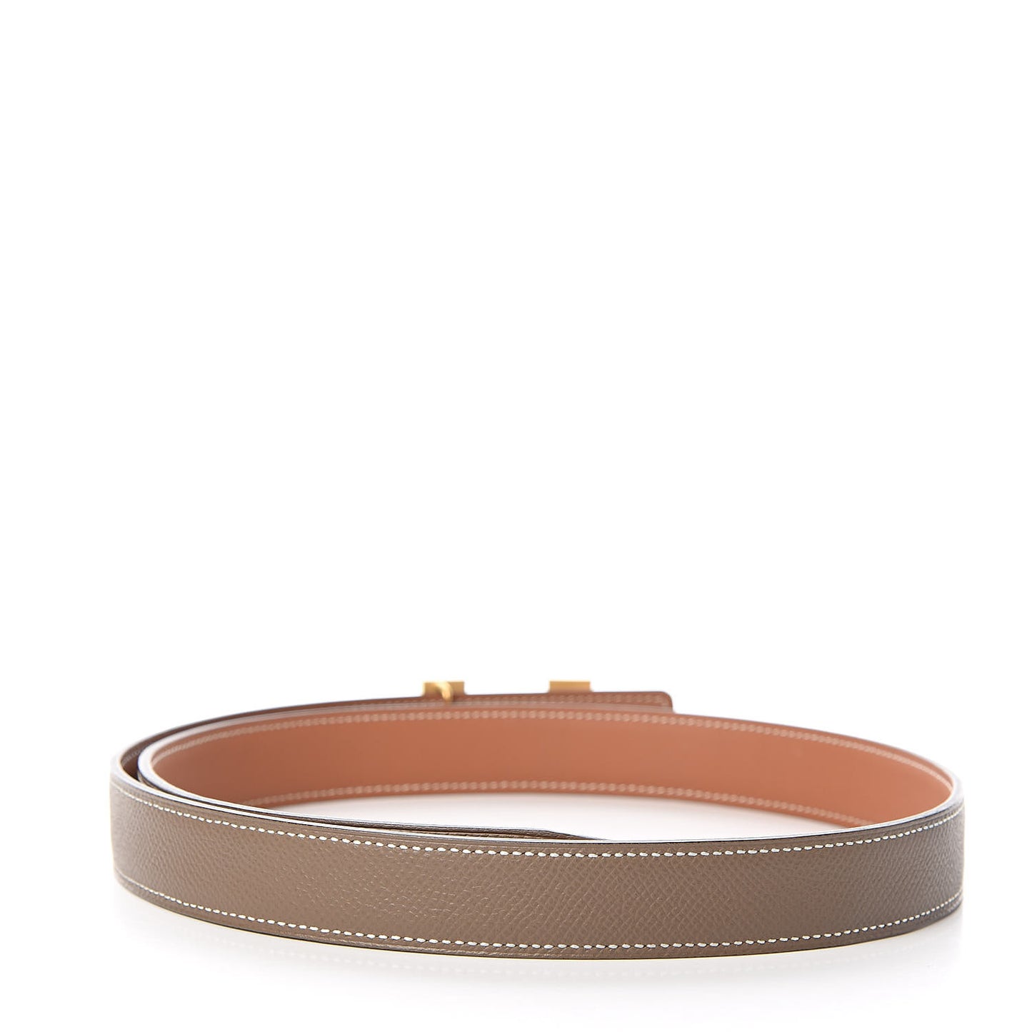Swift Epsom 24mm Mini Constance H Belt 80 Gold Etoupe