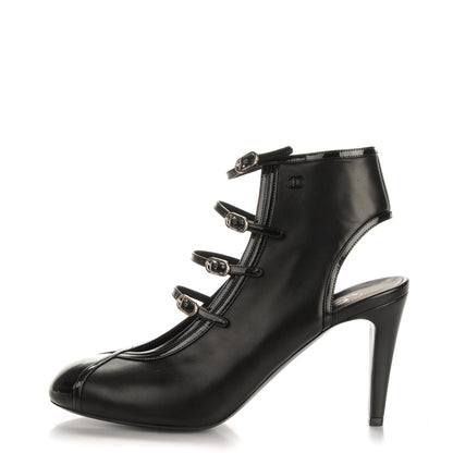 Chanel Patent Calfskin Lambskin Pumps 40 Black 1 of 8