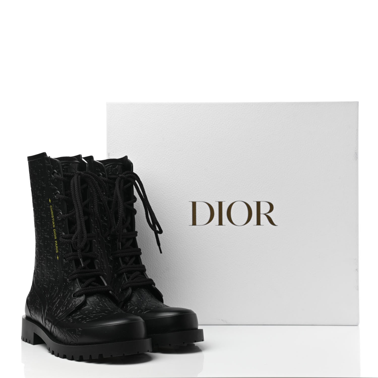 Christian Dior Oblique Rubber Diorcamp Boots 38 Black 7 of 7
