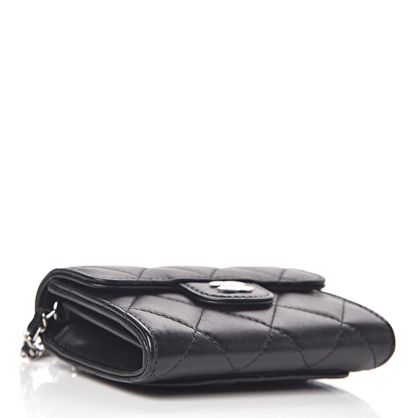 Lambskin Quilted Classic Clutch With Chain Black