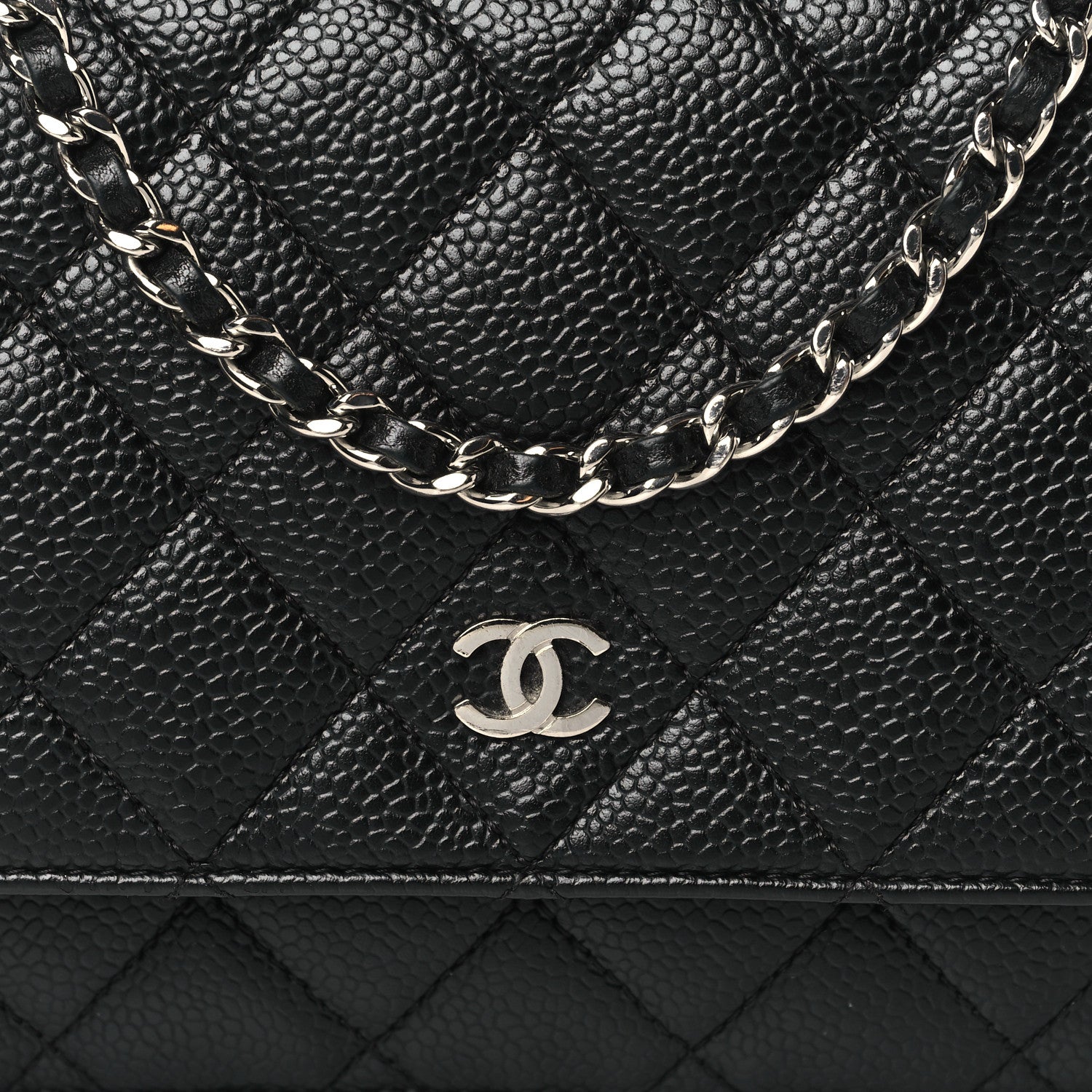 Chanel Caviar Quilted Wallet on Chain WOC Black 8 of 11