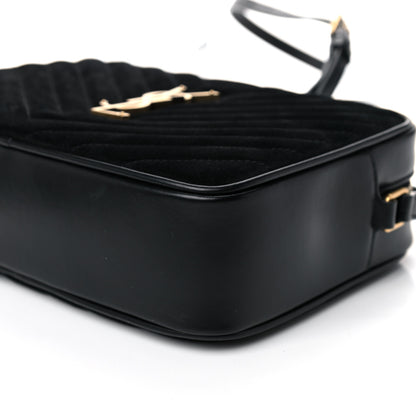 Saint Laurent Suede Calfskin Monogram Lou Camera Bag Black 9 of 9
