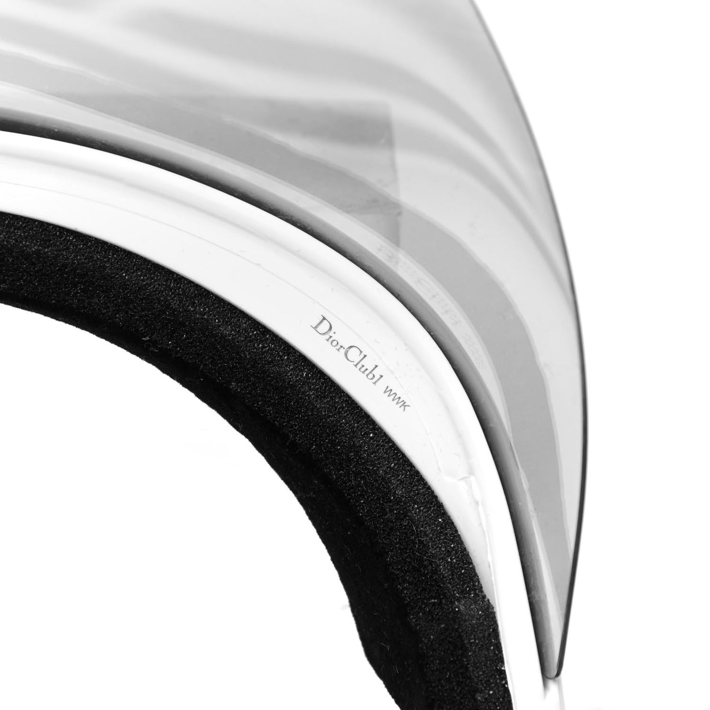Mirrored DiorClub1 Sun Visor White Black