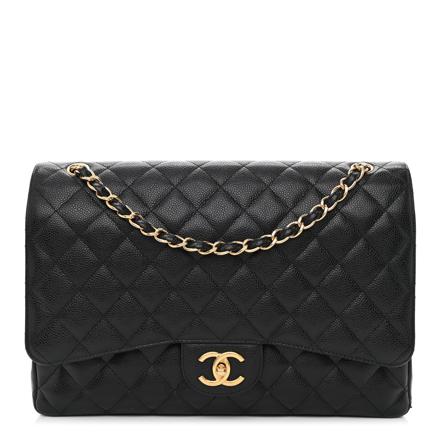 Chanel Caviar Quilted Maxi Double Flap Black 1 of 12