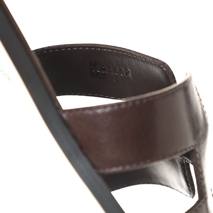 Hermes Goatskin Oran Sandals 39.5 Gris Galet 9 of 13