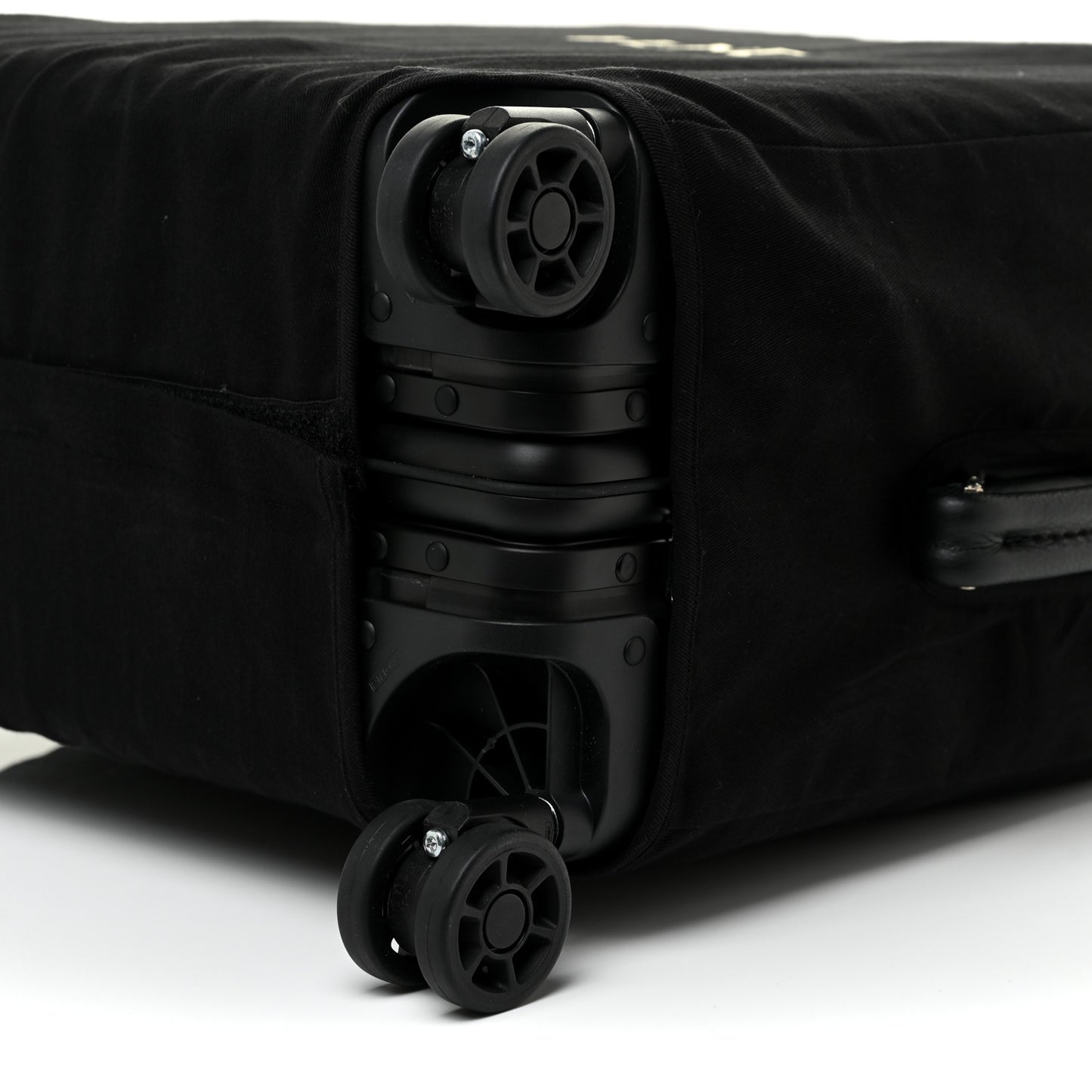 X RIMOWA Aluminum FF Print Roll Away Carry On Luggage Black