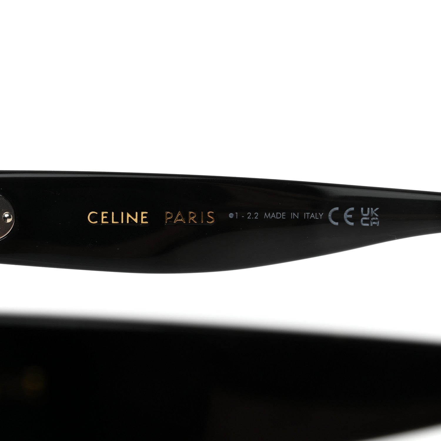 Celine Acetate Rectangular Sunglasses CL4009IN Black 5 of 6