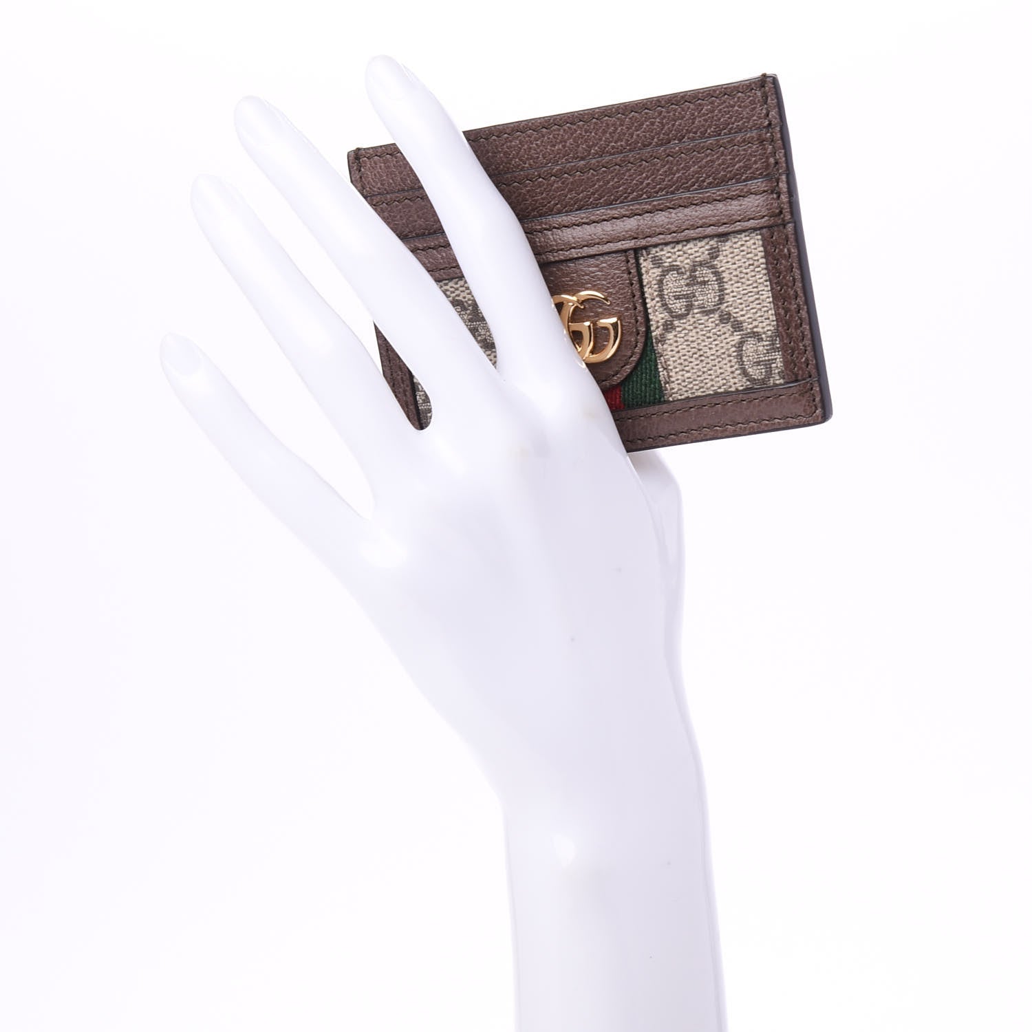 Gucci GG Supreme Monogram Ophidia Card Holder Brown 2 of 8