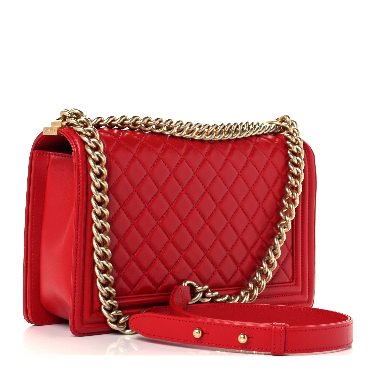 Chanel Lambskin Quilted New Medium Boy Flap Red 3 of 11