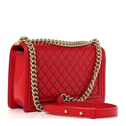 Chanel Lambskin Quilted New Medium Boy Flap Red 3 of 11
