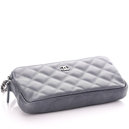 Chanel Caviar Quilted Small Clutch With Chain Grey 4 of 10