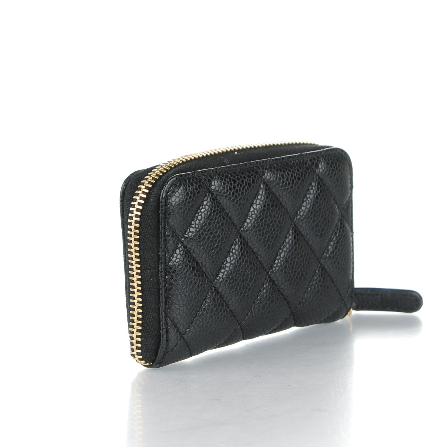 Chanel Caviar Quilted Zip Coin Purse Black 3 of 7