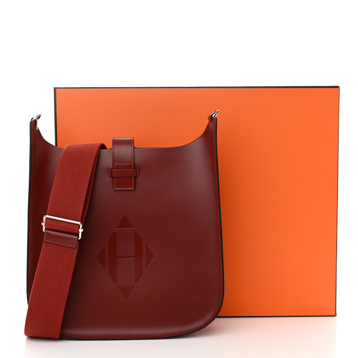 Hermes Vache Hunter Evelyne Sellier 29 PM Rouge H 11 of 11
