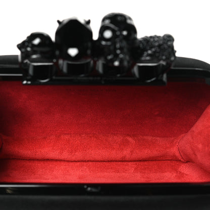 Alexander McQueen Silk Knucklebox Clutch Black 5 of 8