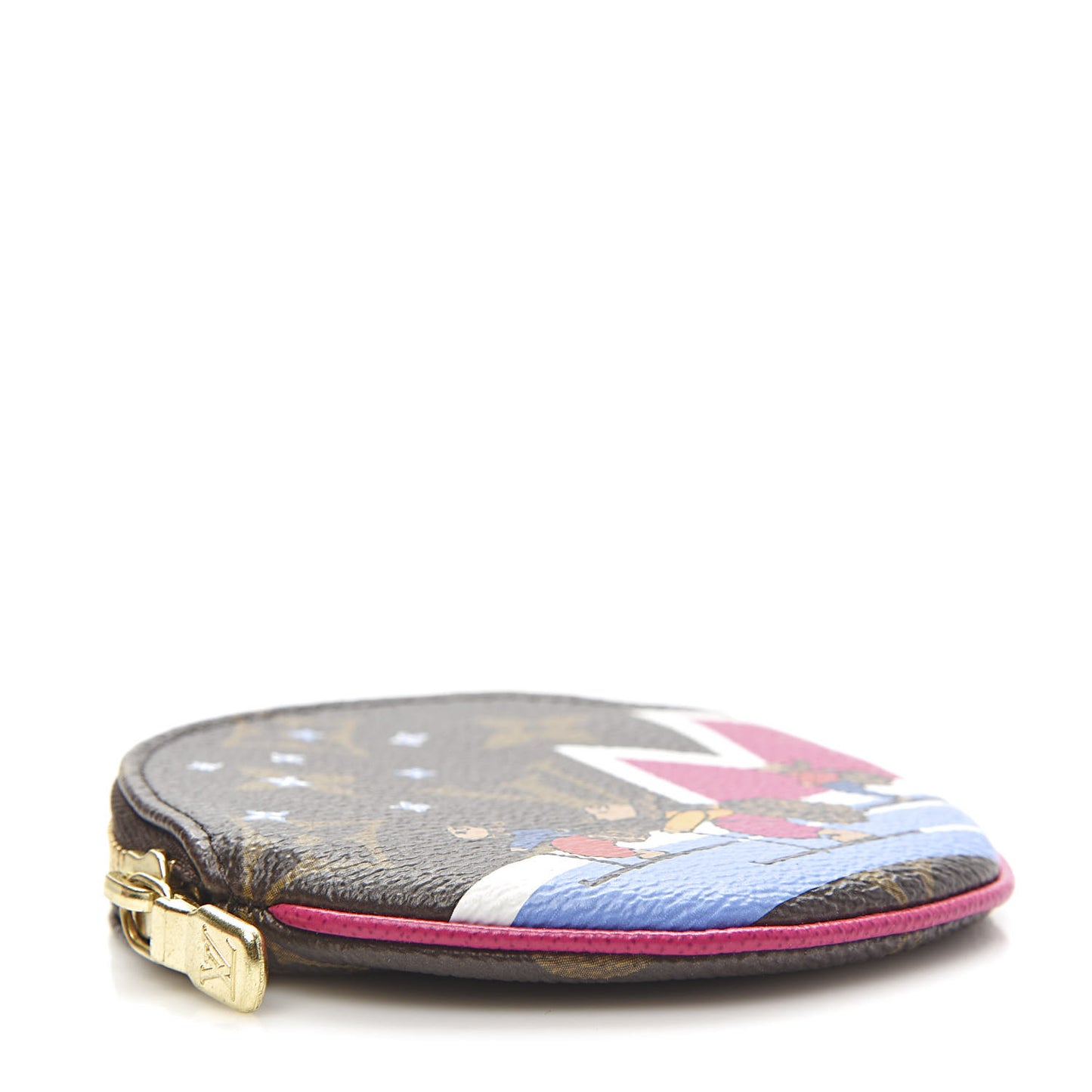 Monogram 2018 Christmas Animation Round Coin Purse