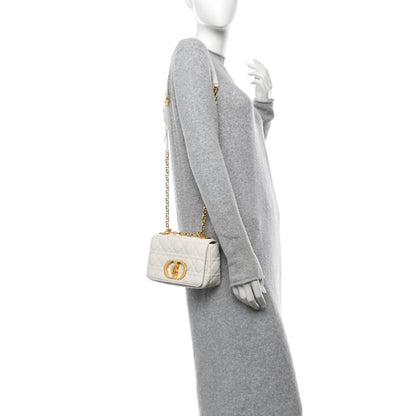 Christian Dior Calfskin Cannage Small Caro Bag Ivory 2 of 10