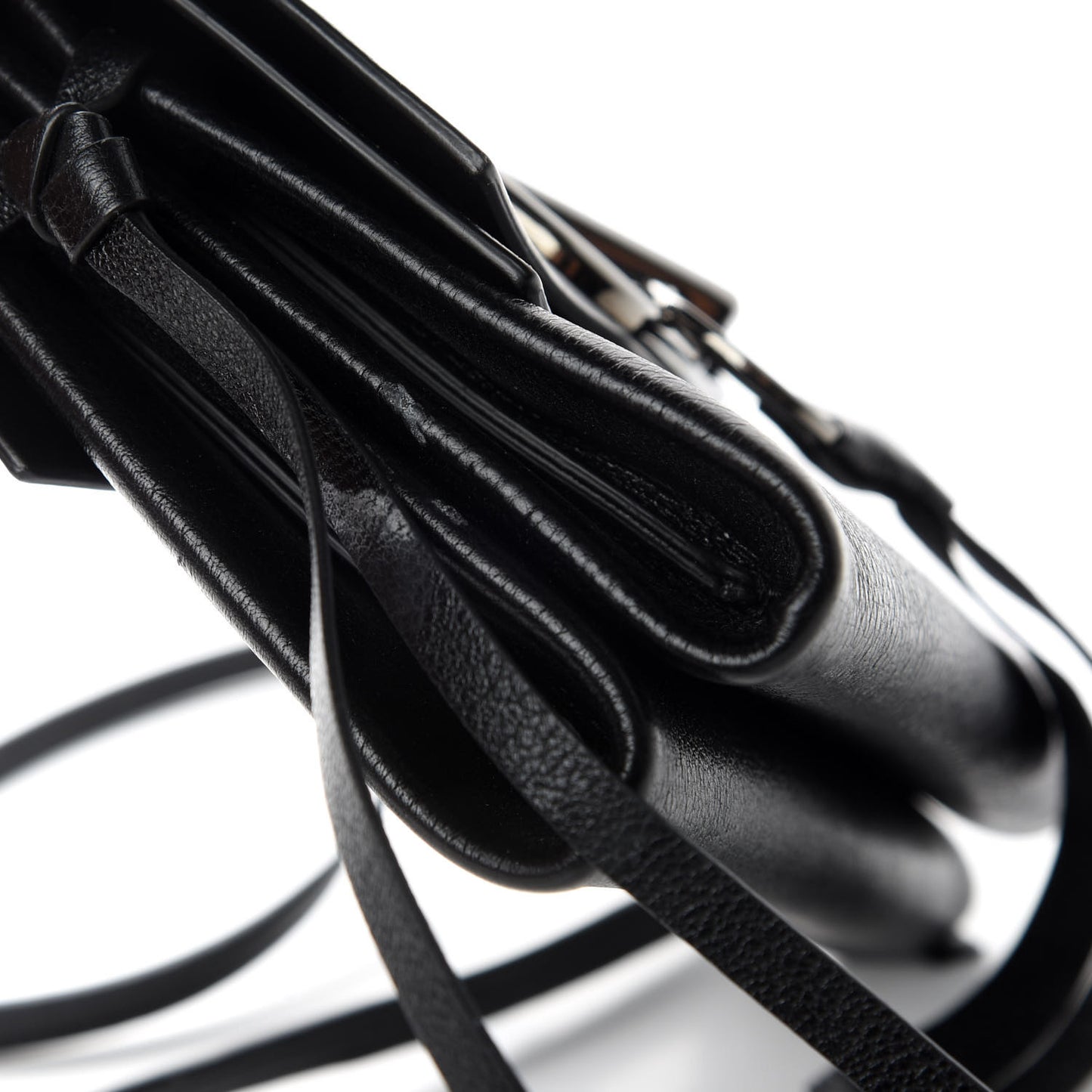 Calfskin Small VRing Crossbody Bag Black