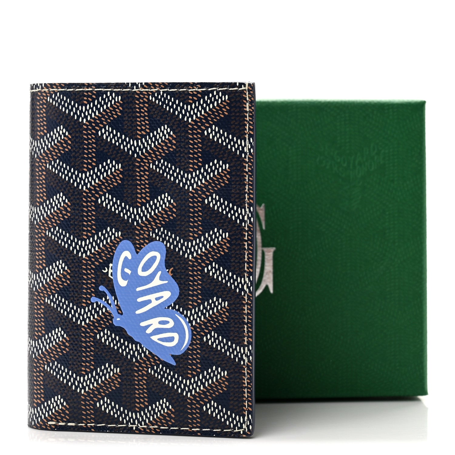 Goyard Goyardine Saint Pierre Card Holder Navy 7 of 7