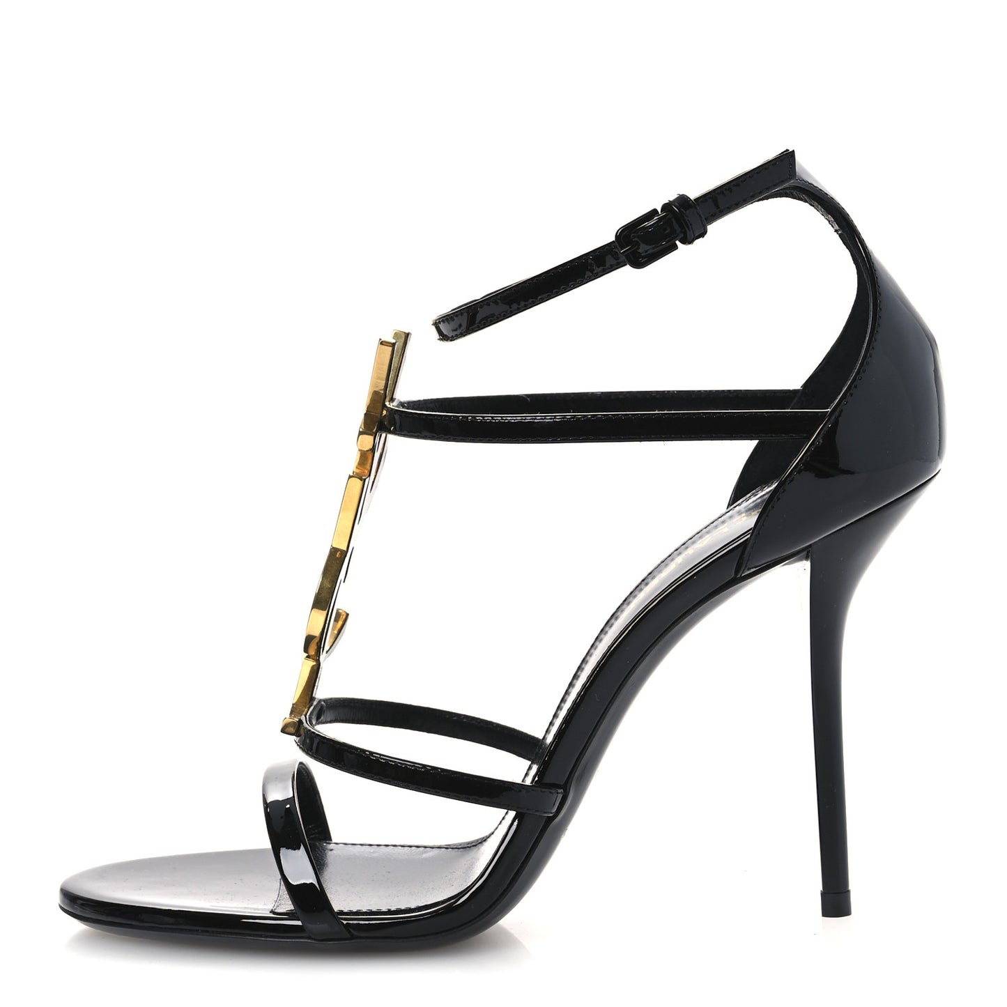 Patent Cassandra 100 Ankle Strap Sandals 38.5 Black