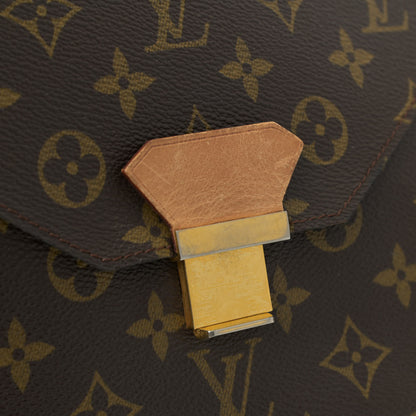 Louis Vuitton Monogram Poche Plate Envelope Clutch MM 9 of 11