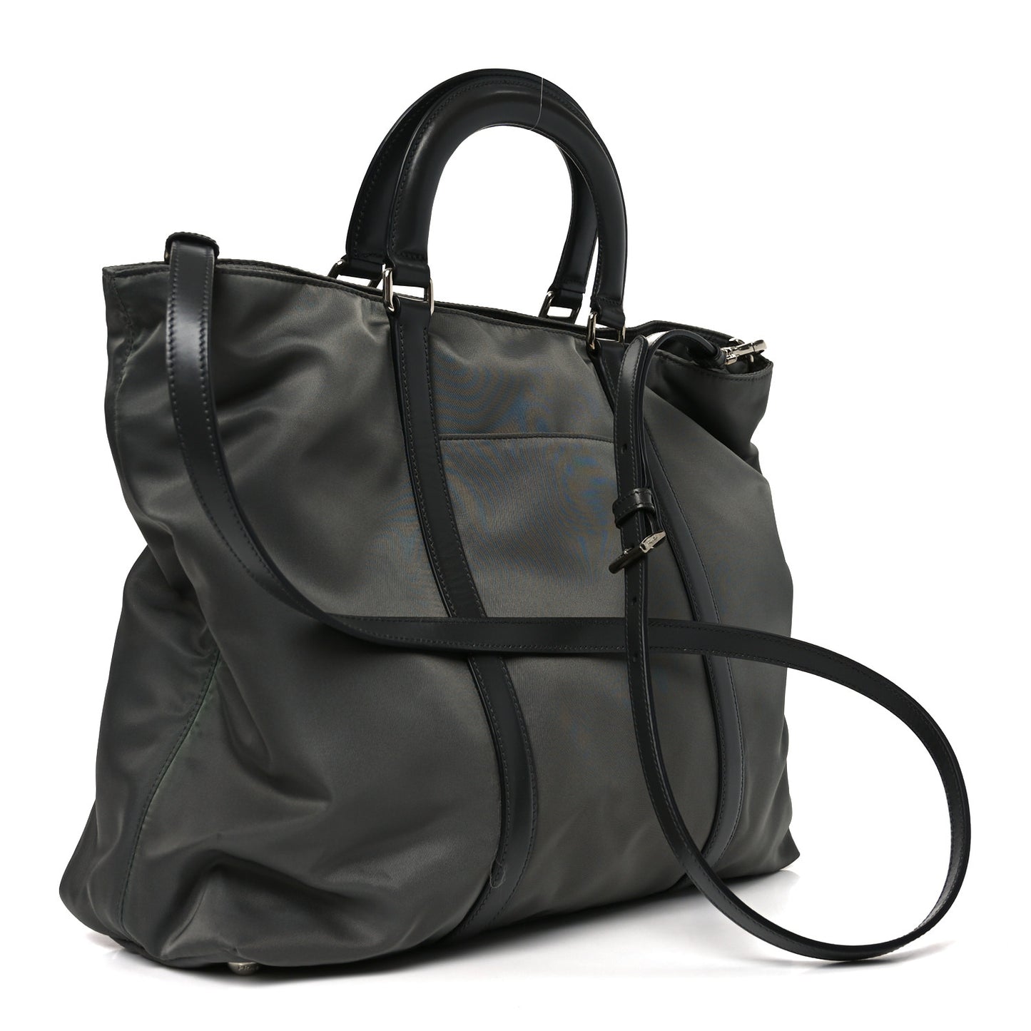Tessuto Nylon Pocket Tote Grey