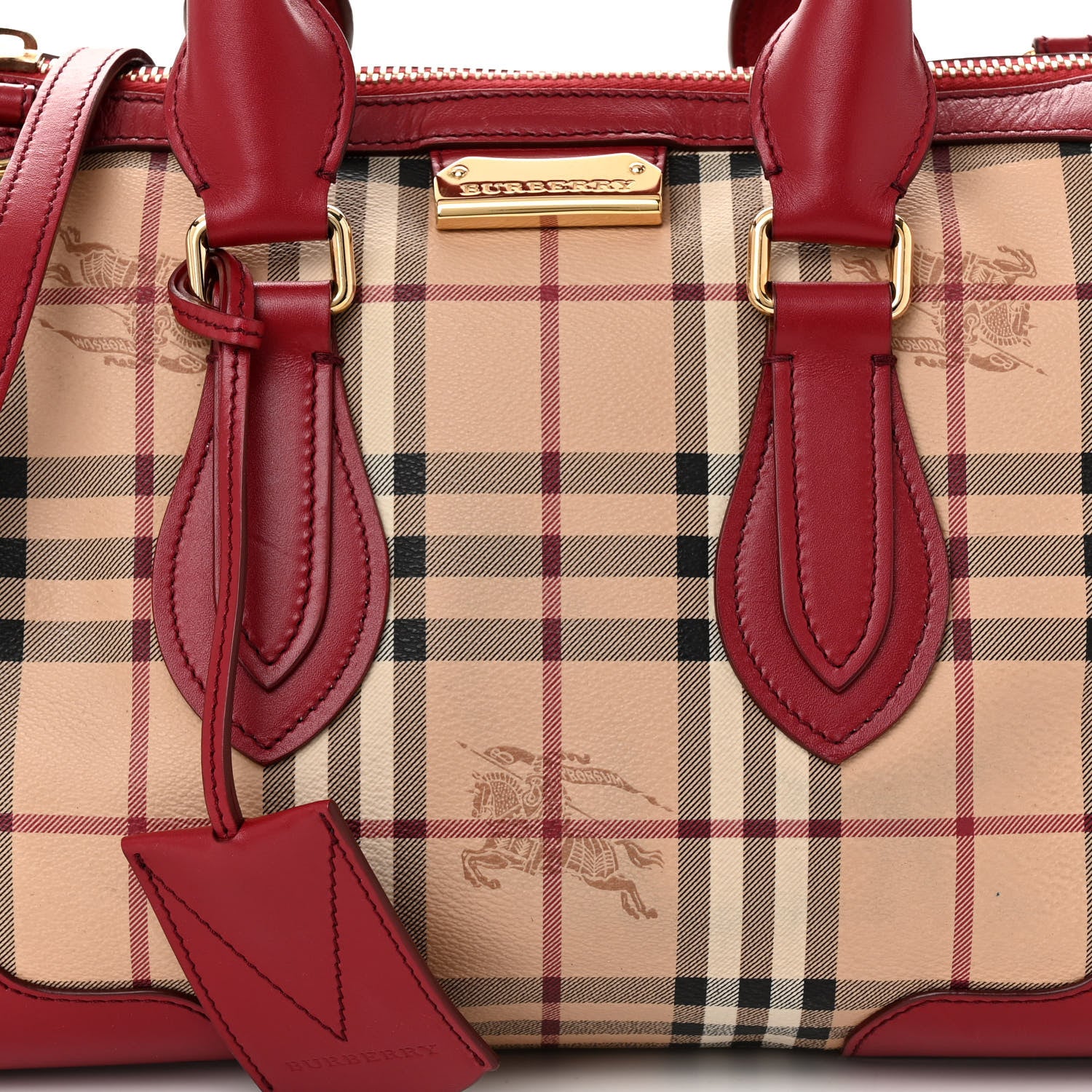 Burberry Haymarket Check Colours Small Gladstone Military Red 8 of 11