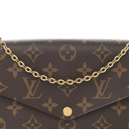 Louis Vuitton Monogram Pochette Felicie Chain Wallet Fuchsia 9 of 10