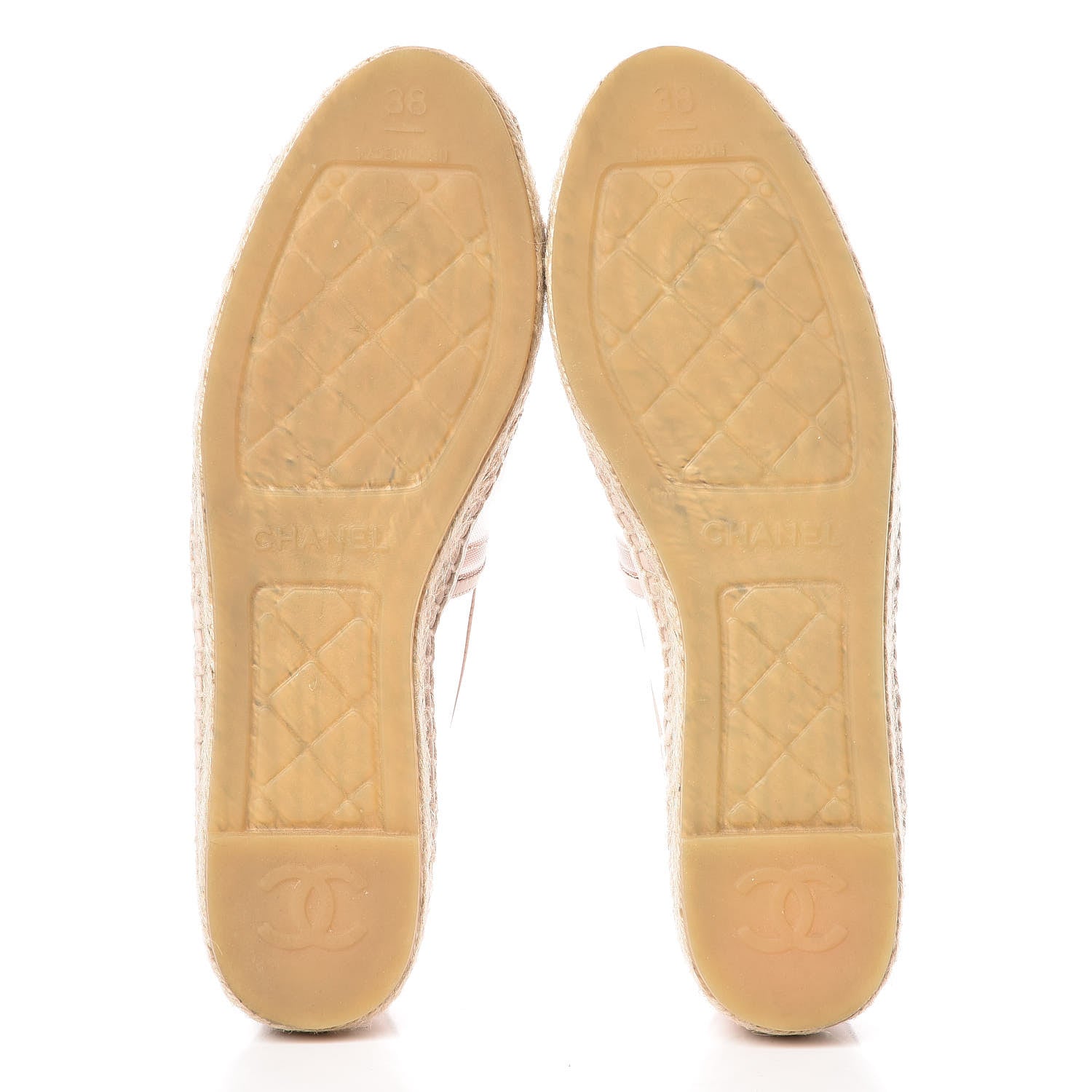 Chanel Mesh Grosgrain CC Espadrilles 38 Pink 5 of 10