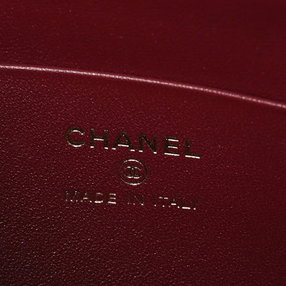 Chanel Calfskin Crocodile Embossed Turn Around Clutch With Chain Black 5 of 10