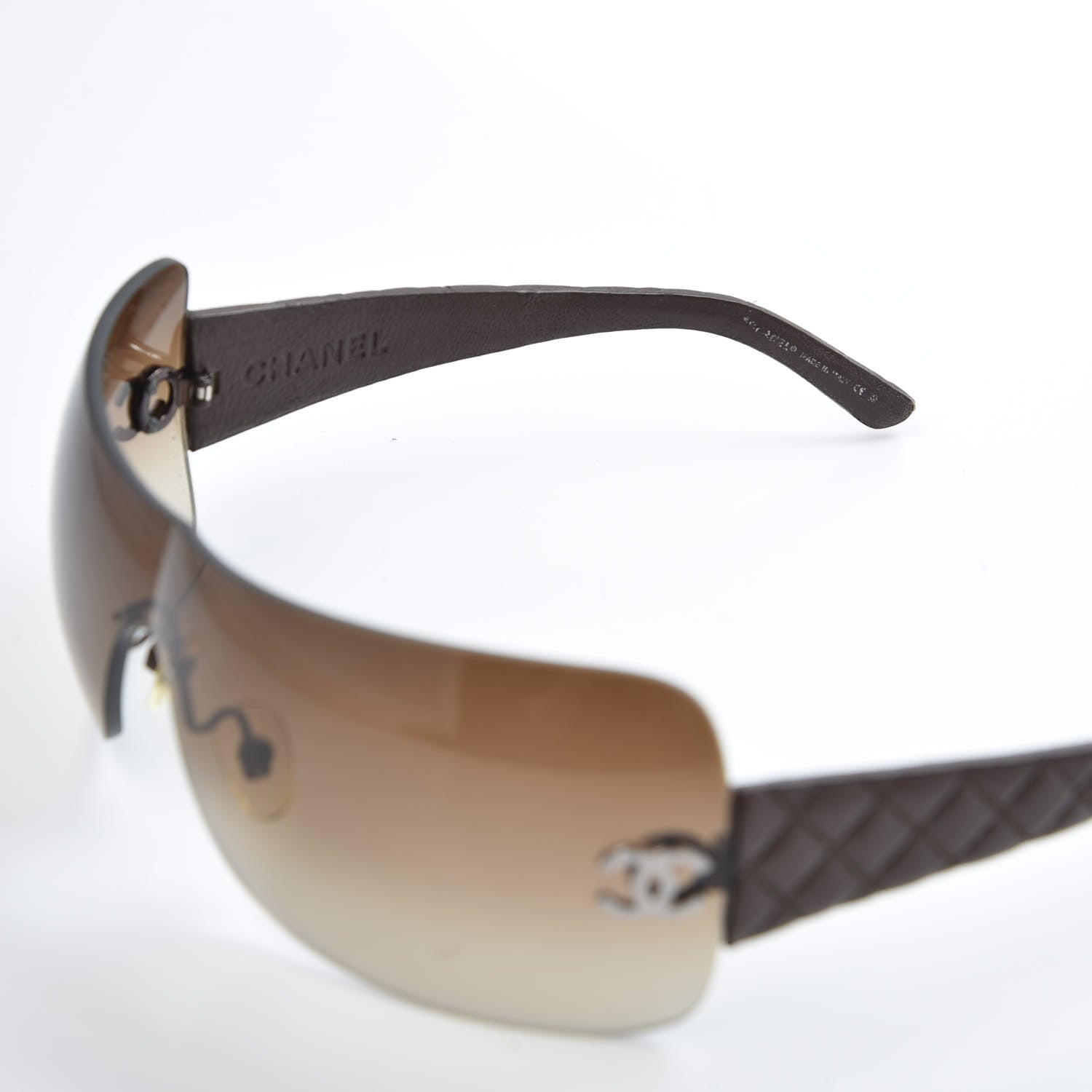 Chanel Metallic Quilted CC Sunglasses 4157-Q Brown 5 of 8