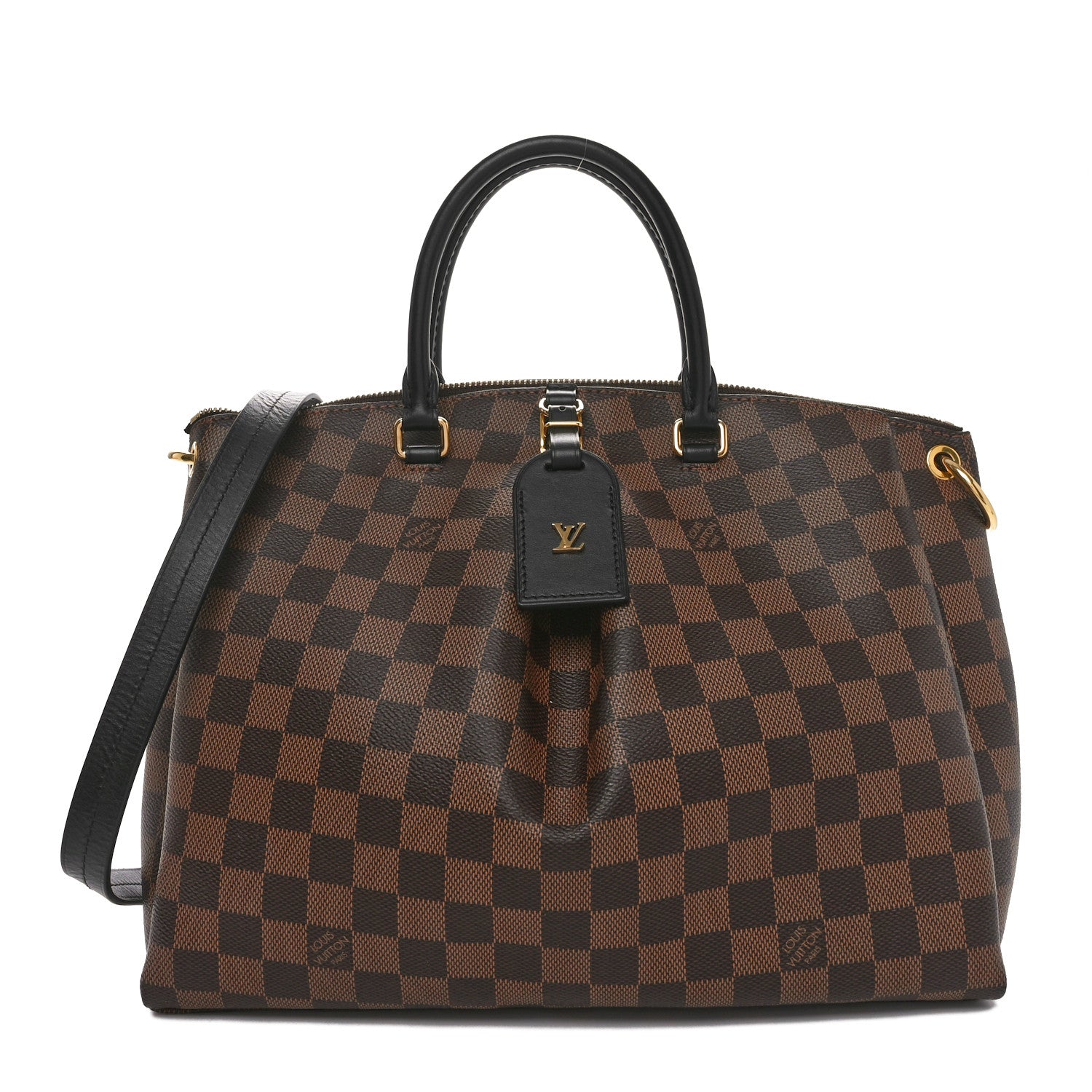 Louis Vuitton Damier Ebene Odeon Tote MM Black 1 of 9