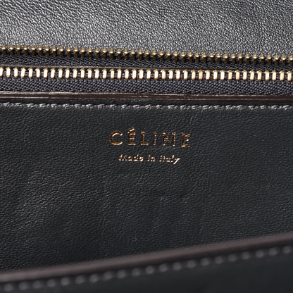 Celine Ostrich Medium Classic Box Flap Bag Storm 6 of 14