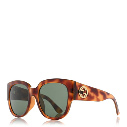 Gucci Acetate Square Frame Sunglasses GG0142SA Tortoise 1 of 8