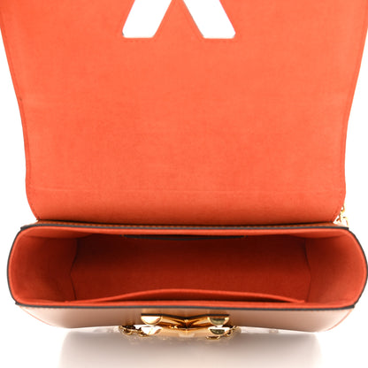 Louis Vuitton Calfskin Catogram Twist Shoulder Bag MM Marron 5 of 9