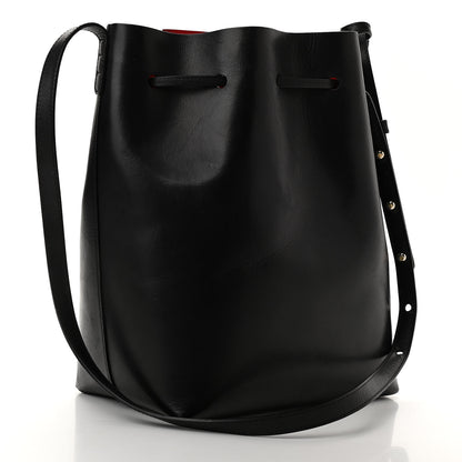 Mansur Gavriel Vegetable Tanned Calfskin Bucket Bag Black Flamma 3 of 13