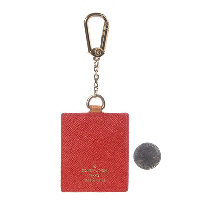 Louis Vuitton Vachetta Groom Key Ring Bag Charm Red 2 of 6