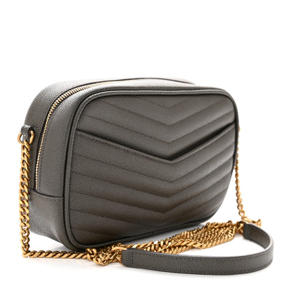 Saint Laurent SAINT LAURENT Grain De Poudre Matelasse Monogram Mini Lou Camera Bag Fog 2 of 9