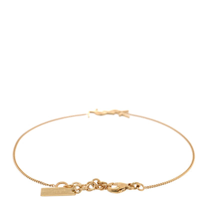 Saint Laurent Brass Monogram Charm Bracelet Gold 3 of 5