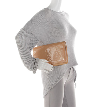 Saint Laurent Patent Large Belle De Jour Clutch Nude 2 of 7