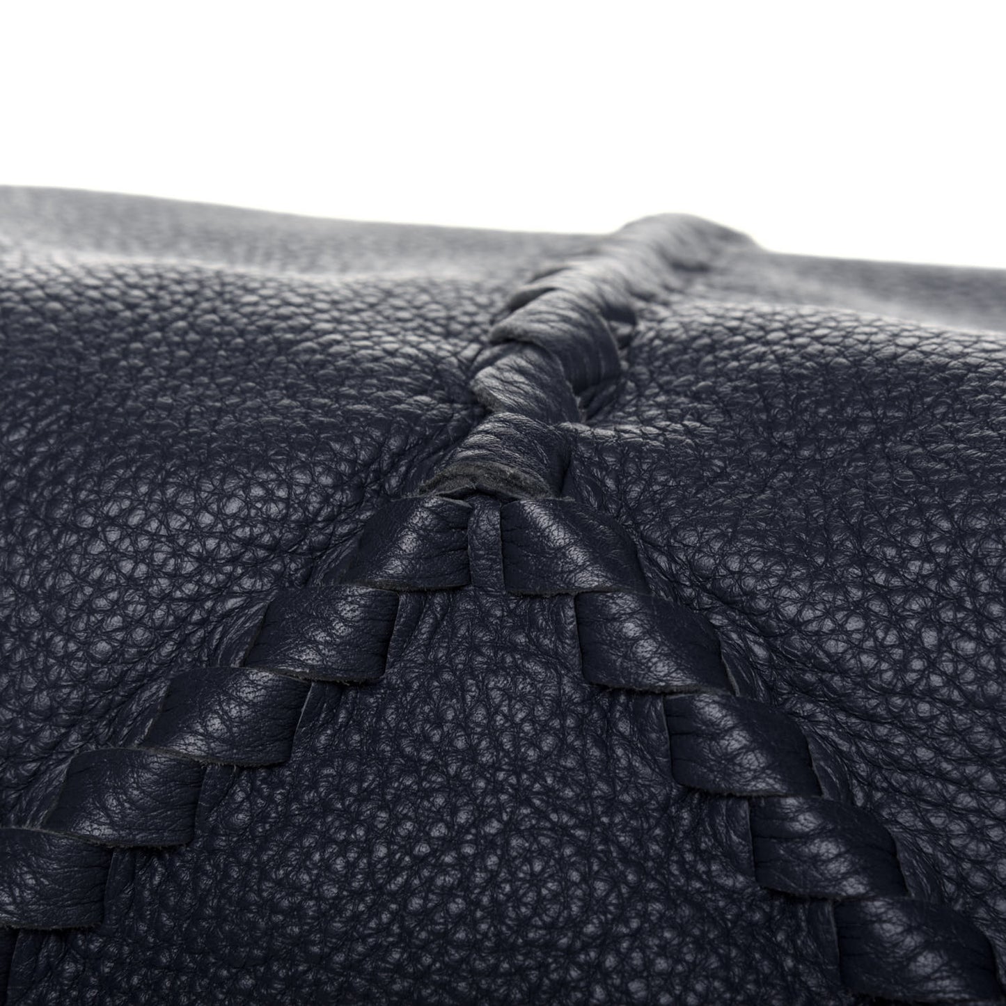 Washed Cervo Deerskin Large Hobo Denim